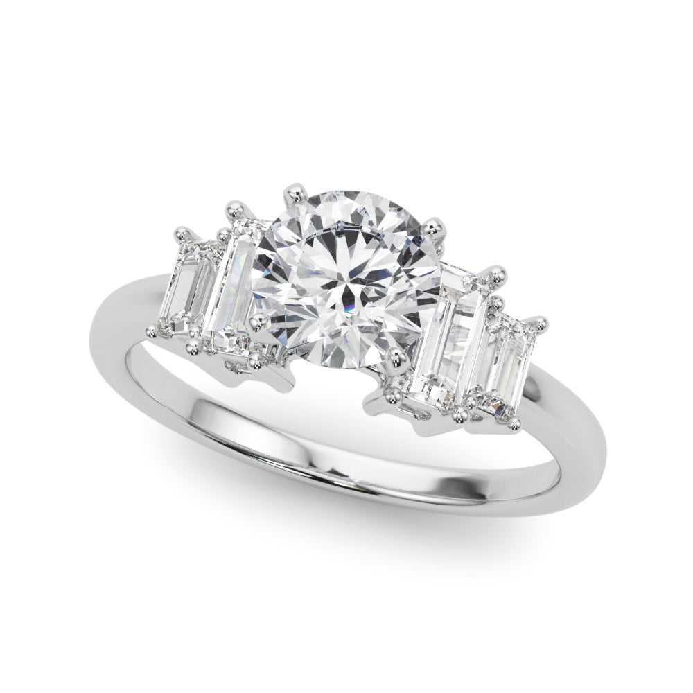 Semi-Mount Engagement Ring with 5/8 Carat Total Diamond Weight, SI1-SI2 G-H Quality