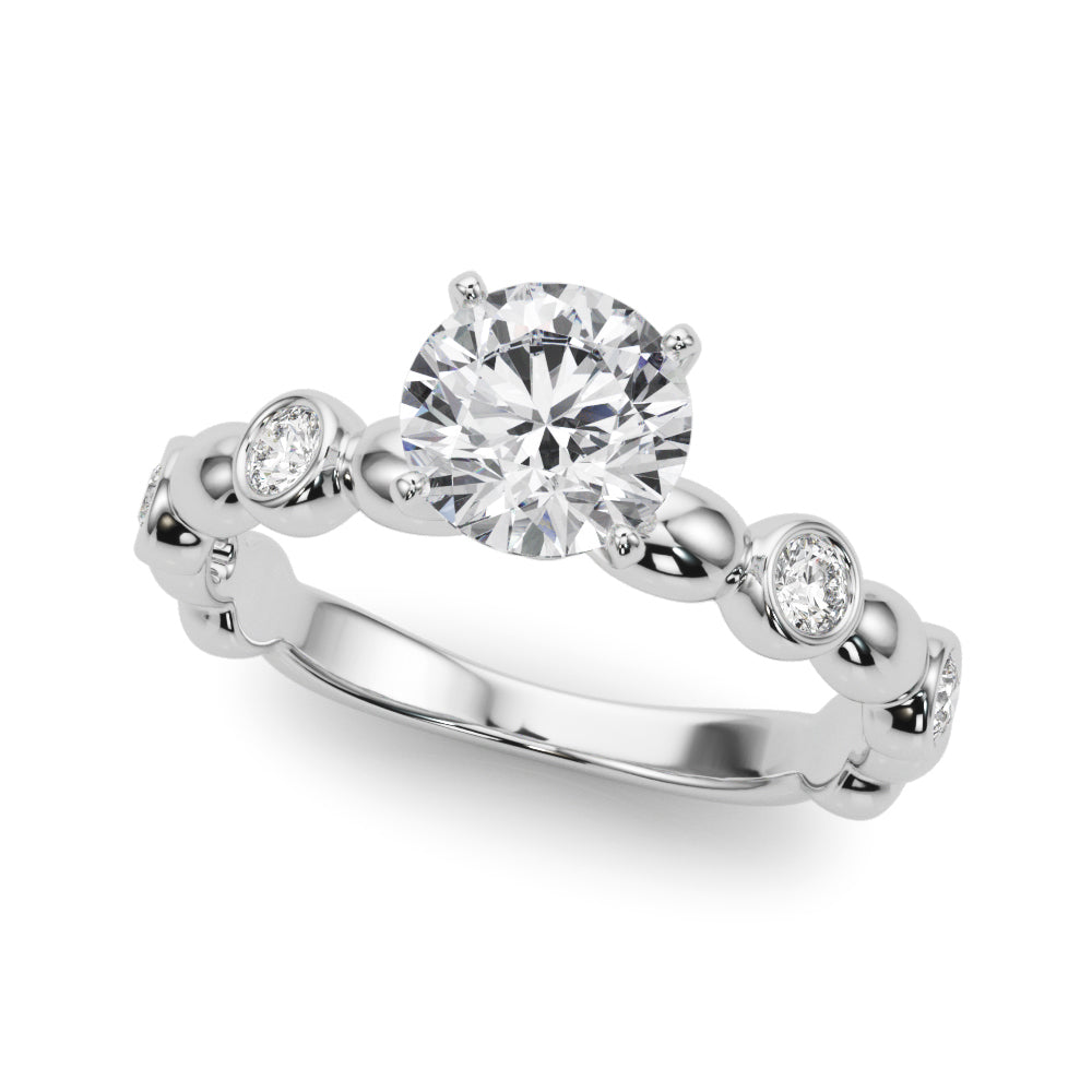 Semi-Mount Diamond Engagement Ring with 1/4 Carat Total Weight in SI1-SI2 G-H Quality