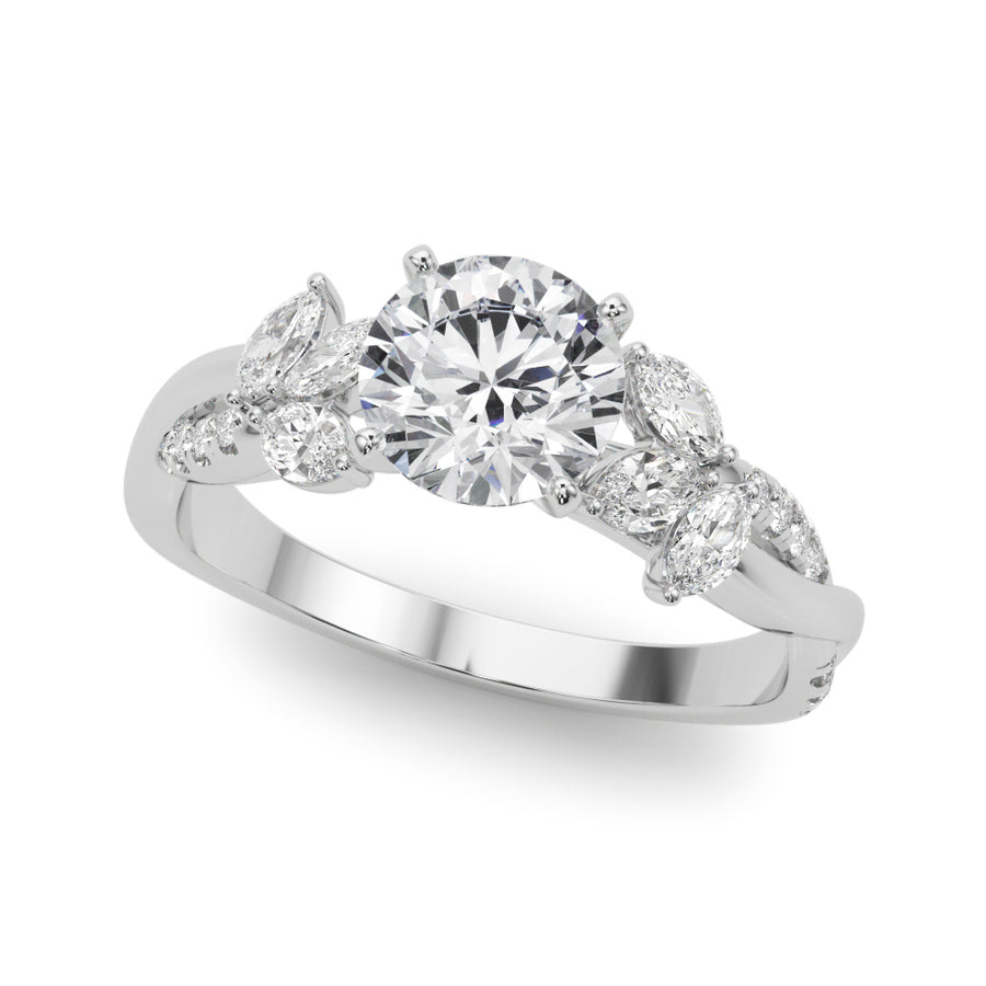 Engagement Rings/Nature Inspired,Engagement Rings/Twisted Shank,Engagement Rings/Fancy Shape Melee/Marquise,Engagement Rings/New Bridal,Engagement Rings/Contemporary,New Styles,Engagement Rings/Cluster Sides,Engagement Rings/Single Row/Prong Set