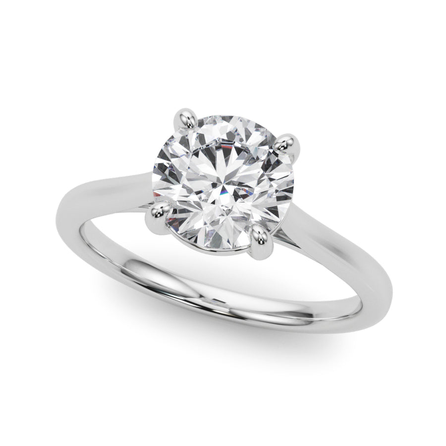 Classic Solitaire Ring with 1/4 Carat Total Weight Diamonds in SI1-SI2 Clarity and G-H Color