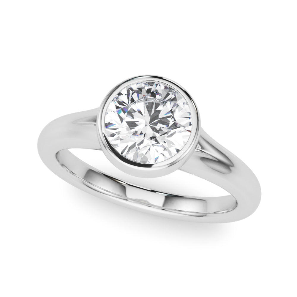 Elegant Solitaire Diamond Ring with Bezel Setting, 2 Carat Total Weight, SI1-SI2 G-H Quality