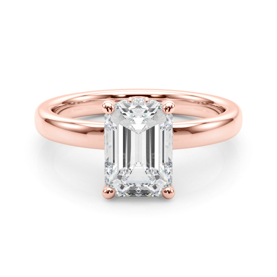 Hidden Halo Diamond Ring with 0.20 Carat Total Weight SI1-SI2 G-H Diamonds
