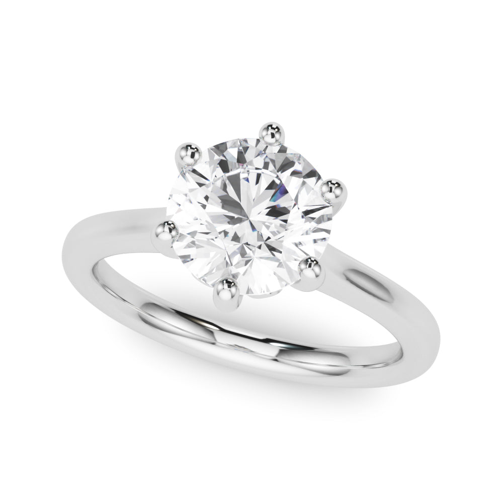 Three-Quarter Carat Total Weight Round Diamond Solitaire Ring in SI1-SI2 G-H Quality