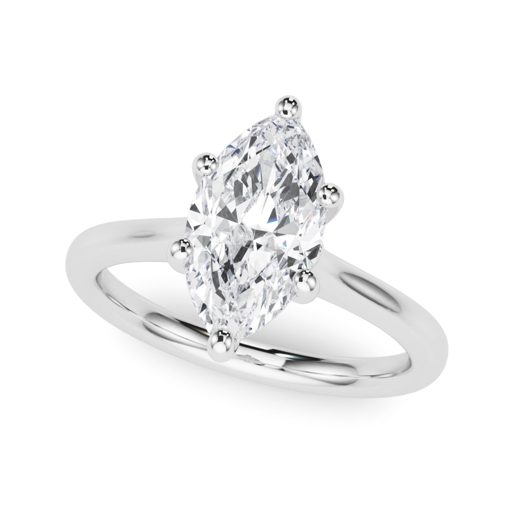 Solitaire Marquise Diamond Ring with 0.33 Carat Total Weight in G-H SI1-SI2 Quality
