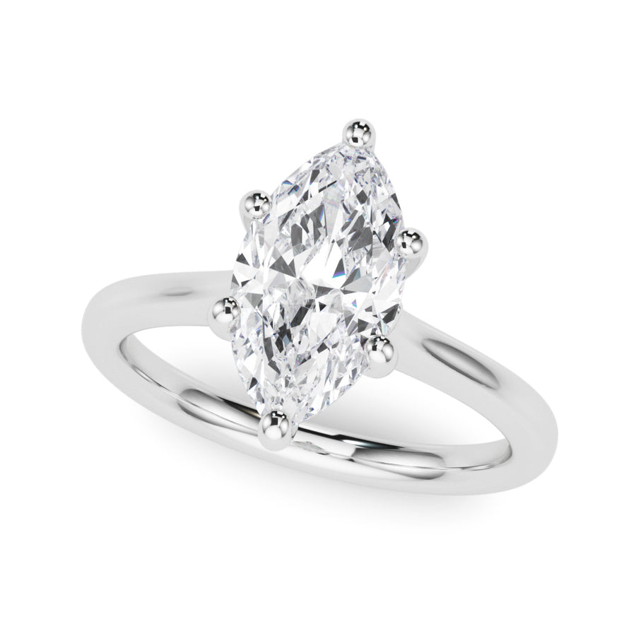 Solitaire Marquise Diamond Ring with 0.33 Carat Total Weight in G-H SI1-SI2 Quality