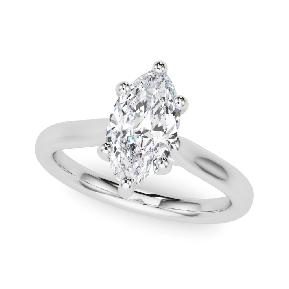 Elegant Solitaire Marquise Diamond Ring with 2 Carat Total Weight, SI1-SI2 Clarity, G-H Color