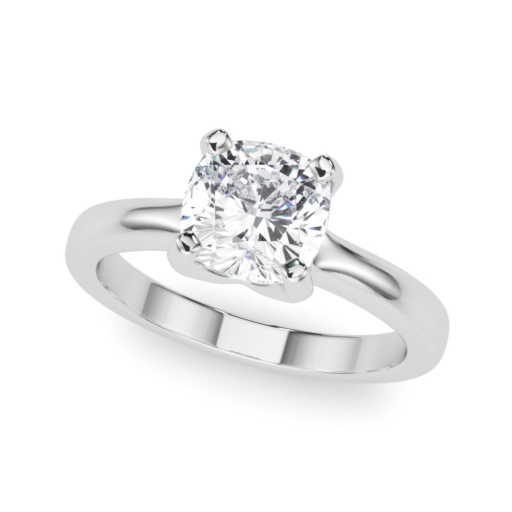 Elegant Double Prong Cushion Cut Diamond Engagement Ring with 2 Carat Total Weight