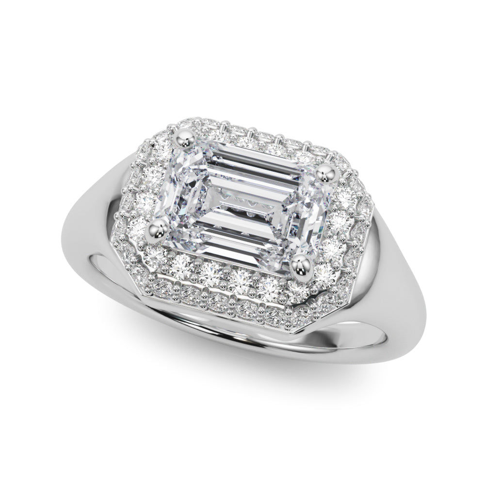 Trellis Design Diamond Engagement Ring with 0.40 Carat Total Weight SI1-SI2 G-H Quality Stones