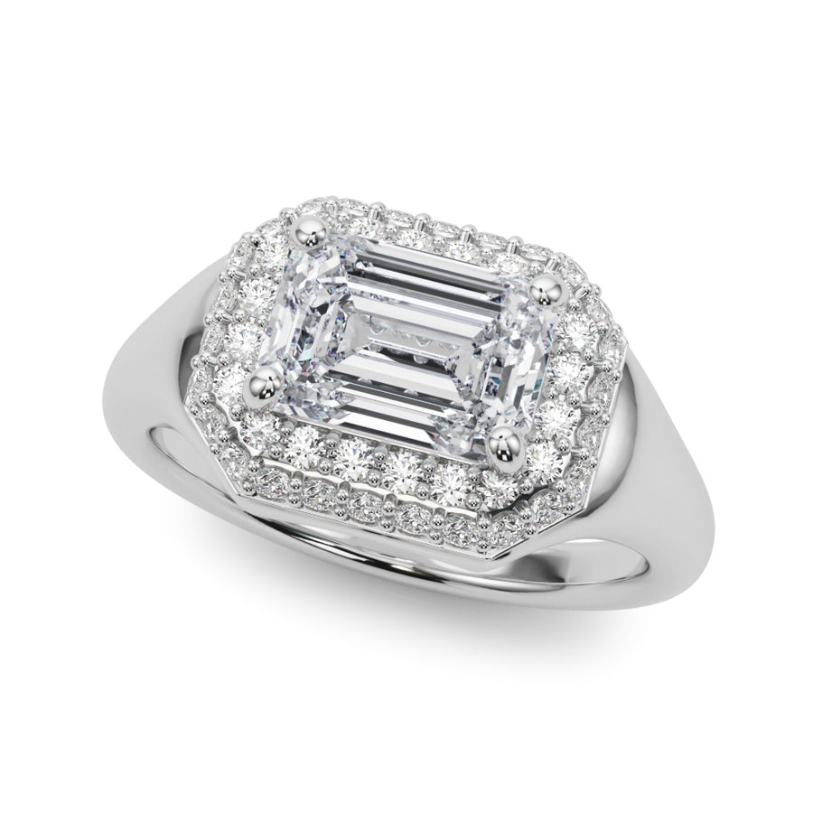 Trellis Design Diamond Engagement Ring with 0.40 Carat Total Weight SI1-SI2 G-H Quality Stones