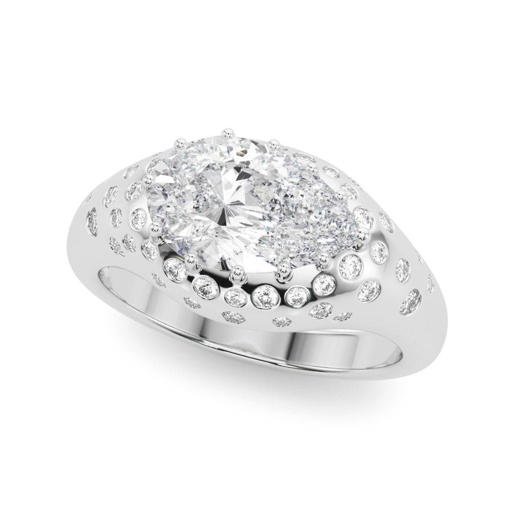 Elegant Three-Stone Diamond Engagement Ring with 0.30 Carat Total Weight, SI1-SI2 G-H Quality