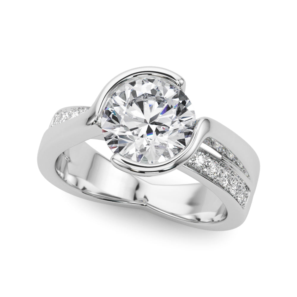Elegant 1.25 Carat Total Weight Diamond Engagement Ring with SI1-SI2 G-H Quality Stones