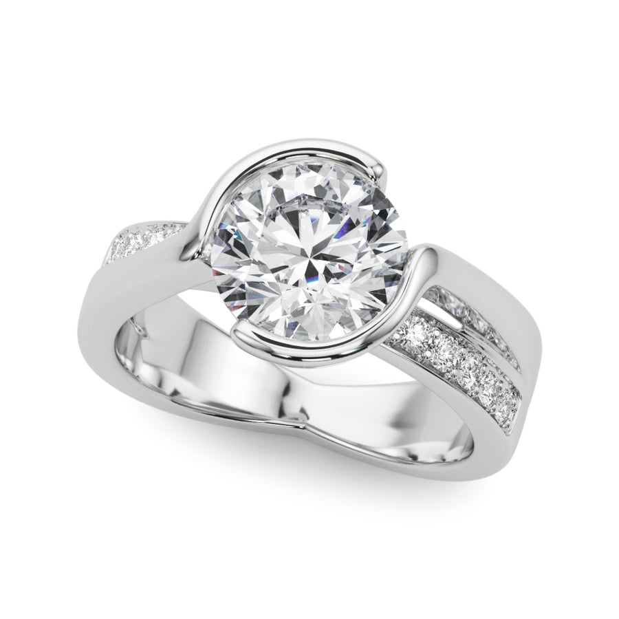 Elegant 1.25 Carat Total Weight Diamond Engagement Ring with SI1-SI2 G-H Quality Stones