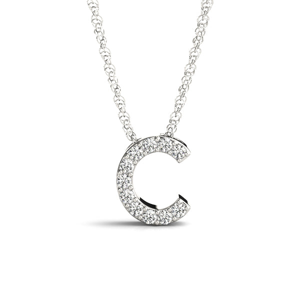 Dainty Diamond Initial Ring with 1/20 Carat Total Weight in Polished Setting