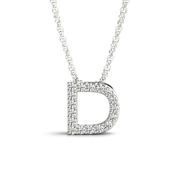 Elegant Initial Diamond Ring with 0.085 Carat Total Weight in G-H SI1-SI2 Quality