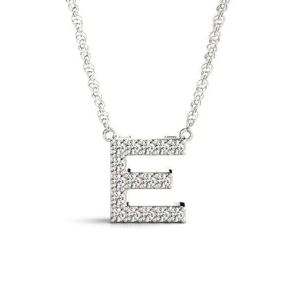 Elegant Initial Pendant with 0.08 Carat Total Diamond Weight in G-H Color and SI1-SI2 Clarity