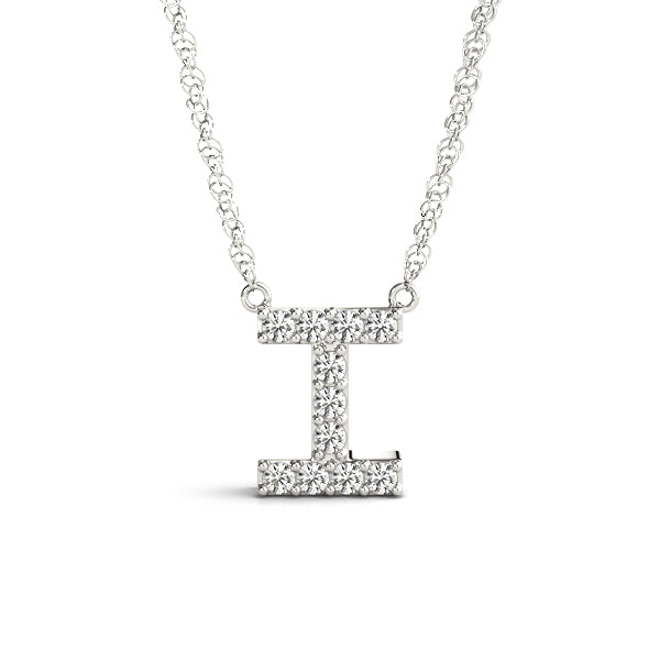 Polished Initial Ring with 1/20 Carat Total Weight Diamond Accents, SI1-SI2 G-H Quality
