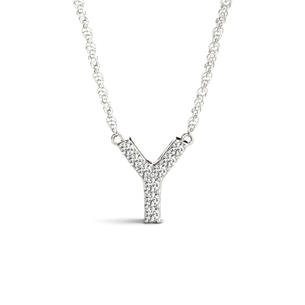 Personalized Initial "Y" Diamond Ring with 1/20 Carat Total Weight in G-H SI1-SI2 Quality