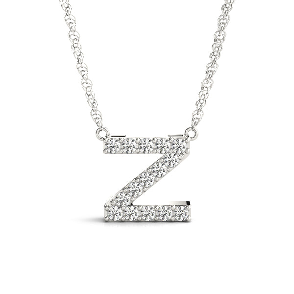 Dainty Initial Ring with 0.075 Carat Total Diamond Weight in SI1-SI2 G-H Quality