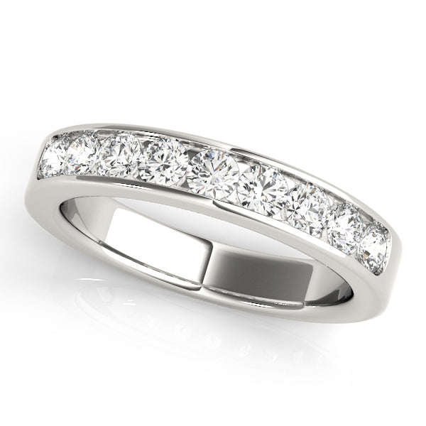 Channel-Set Diamond Ring with 0.18 Carat Total Weight in SI1-SI2 G-H Quality Stones