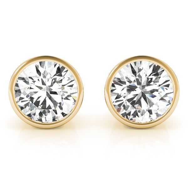 0.35CT TPRED BEZEL EARRINGS - Image 3