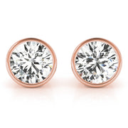 0.35CT TPRED BEZEL EARRINGS - Image 4