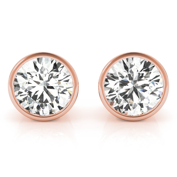 0.35CT TPRED BEZEL EARRINGS - Image 4