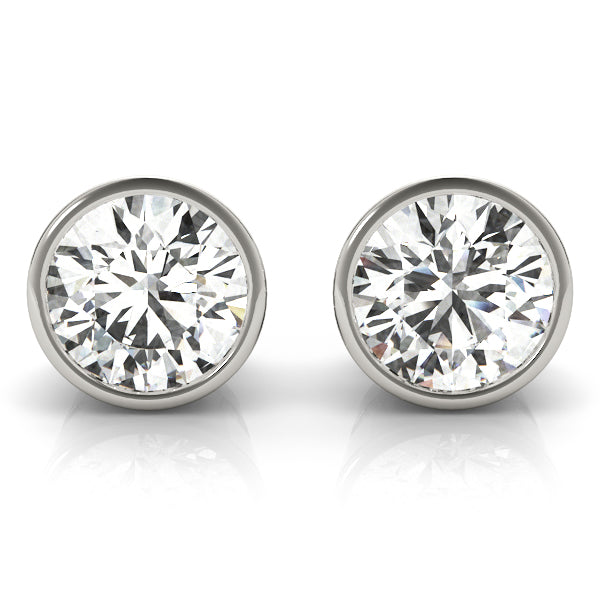 0.35CT TPRED BEZEL EARRINGS - Image 2