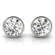 0.35CT TPRED BEZEL EARRINGS - Image 2