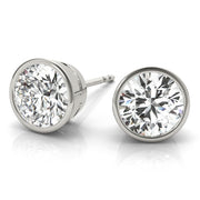 0.35CT TPRED BEZEL EARRINGS - Image 6