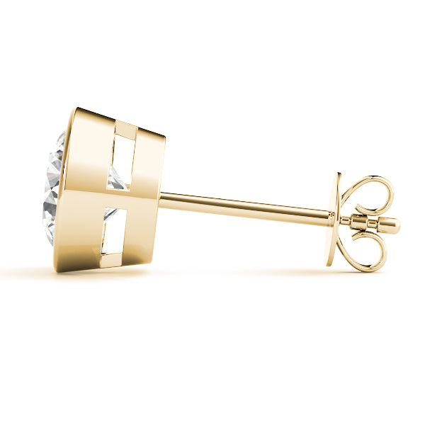 0.35CT TPRED BEZEL EARRINGS - Image 5