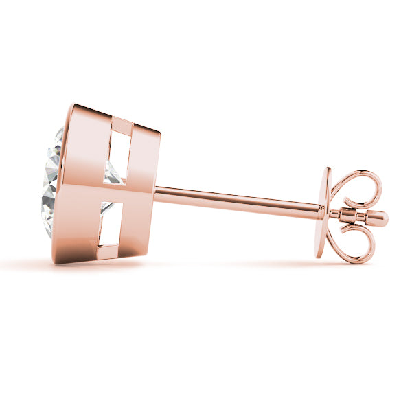 0.35CT TPRED BEZEL EARRINGS - Image 9