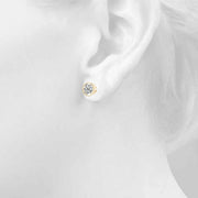 0.35CT TPRED BEZEL EARRINGS - Image 8