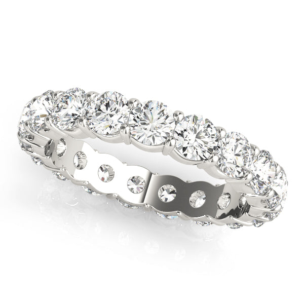 0.05 Carat Round Diamond Prong-Set Eternity Band Ring with 1.6 Carat Total Weight