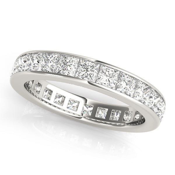 Elegant Square Channel Set Diamond Eternity Ring with 8.61 Carat Total Weight