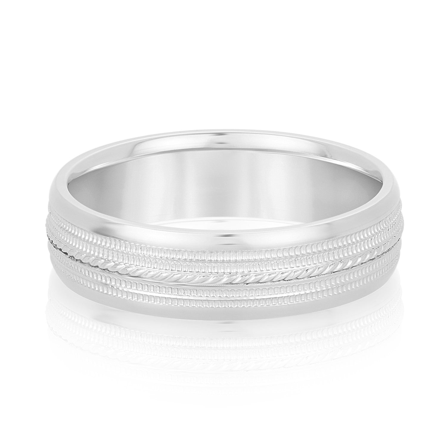 Classic 6 Millimeter Men's Wedding Band in Polished Finish - Timeless and Durable