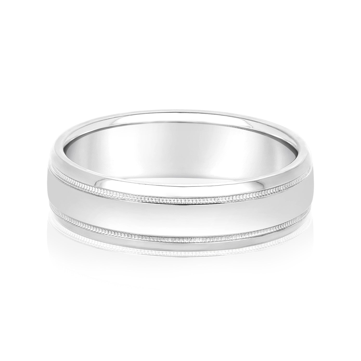 Classic 8 Millimeter Men's Wedding Band Ring in Polished Finish