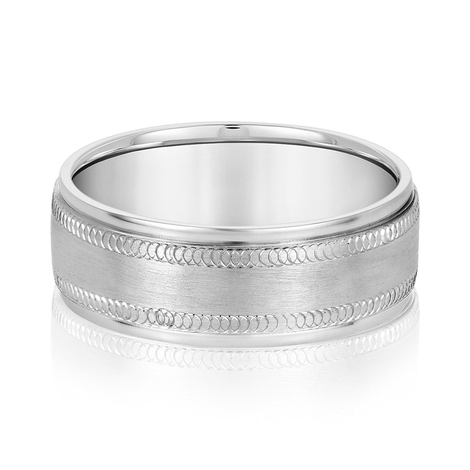 Classic 8 Millimeter Men's Wedding Band in Polished Finish