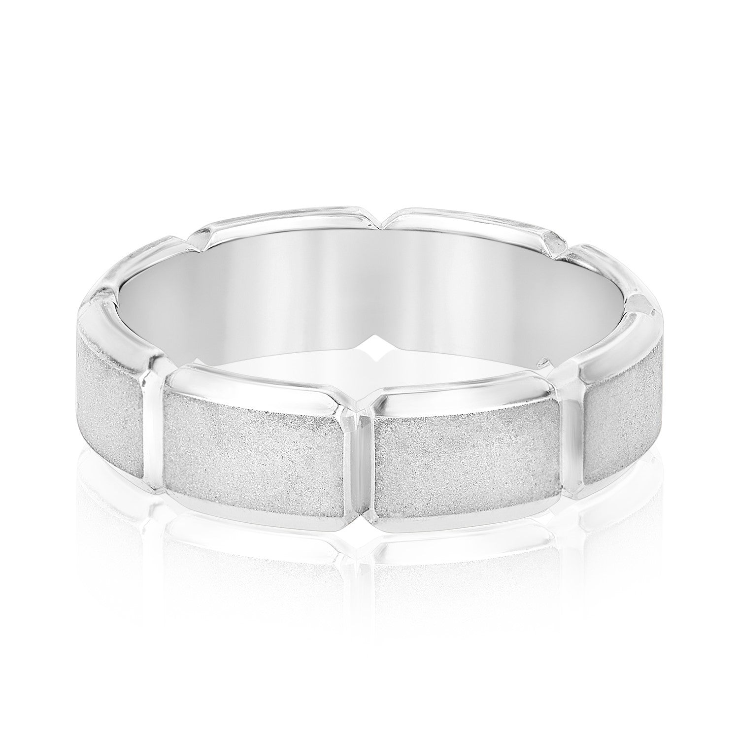 Classic 7 Millimeter Men's Wedding Band in Polished Finish, Comfort Fit