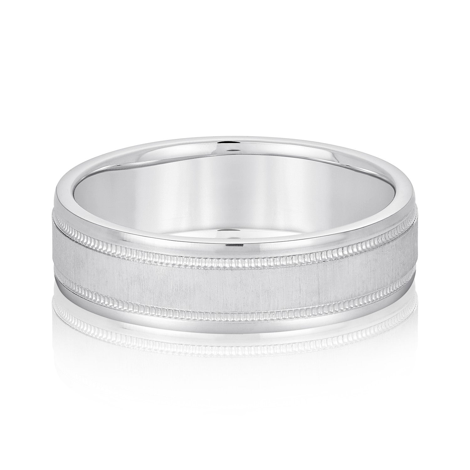 Classic 8 Millimeter Men's Wedding Band in Polished Finish with Comfort Fit