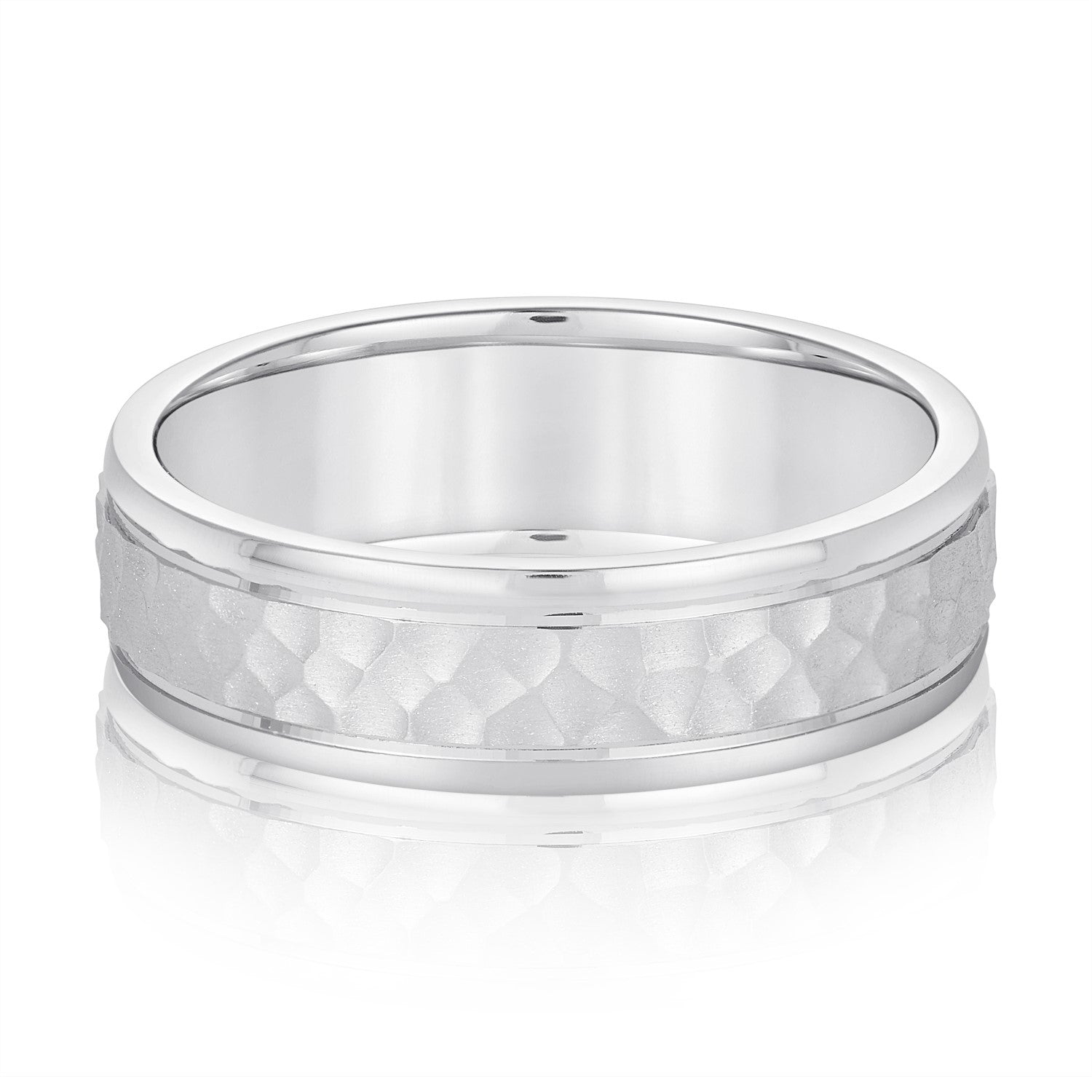 Classic 8 Millimeter Men's Wedding Band Ring in Polished Finish
