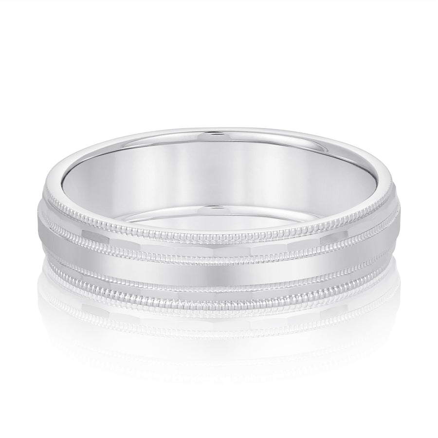 Classic 7 Millimeter Men's Wedding Band in Polished Finish - Comfort Fit Design