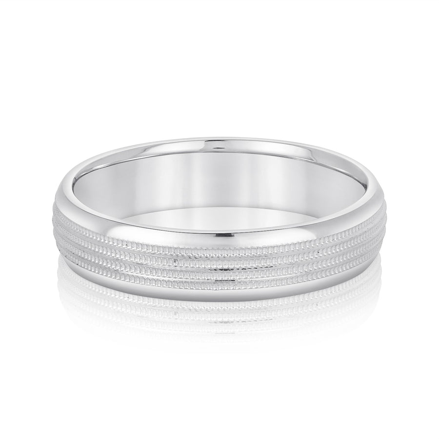 Classic 8 Millimeter Comfort Fit Men's Wedding Band Ring in Polished Finish