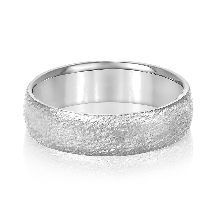 Classic 8 Millimeter Men's Wedding Band in Polished Finish with G-H SI1-SI2 Diamonds