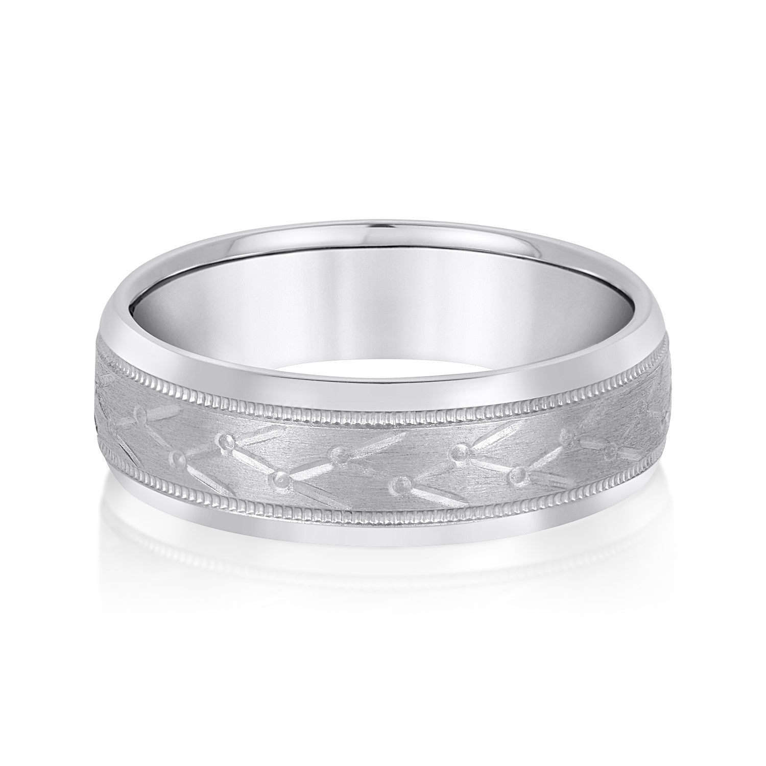 Classic 8 Millimeter Men's Wedding Band in Polished Comfort Fit Design