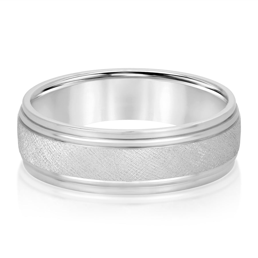 Classic 7 Millimeter Men's Wedding Band in Polished Finish, Comfort Fit
