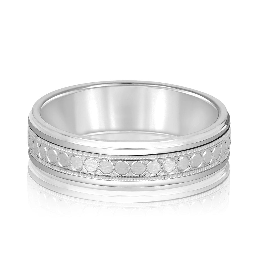 Heavyweight 8 Millimeter Solid Men's Wedding Band Ring in Polished Finish