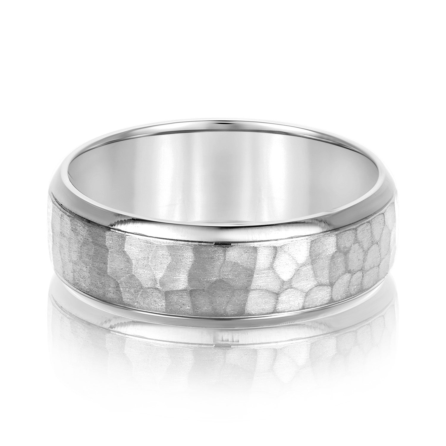 Classic 7 Millimeter Men's Wedding Band in Polished Finish, SI1-SI2 G-H Diamonds