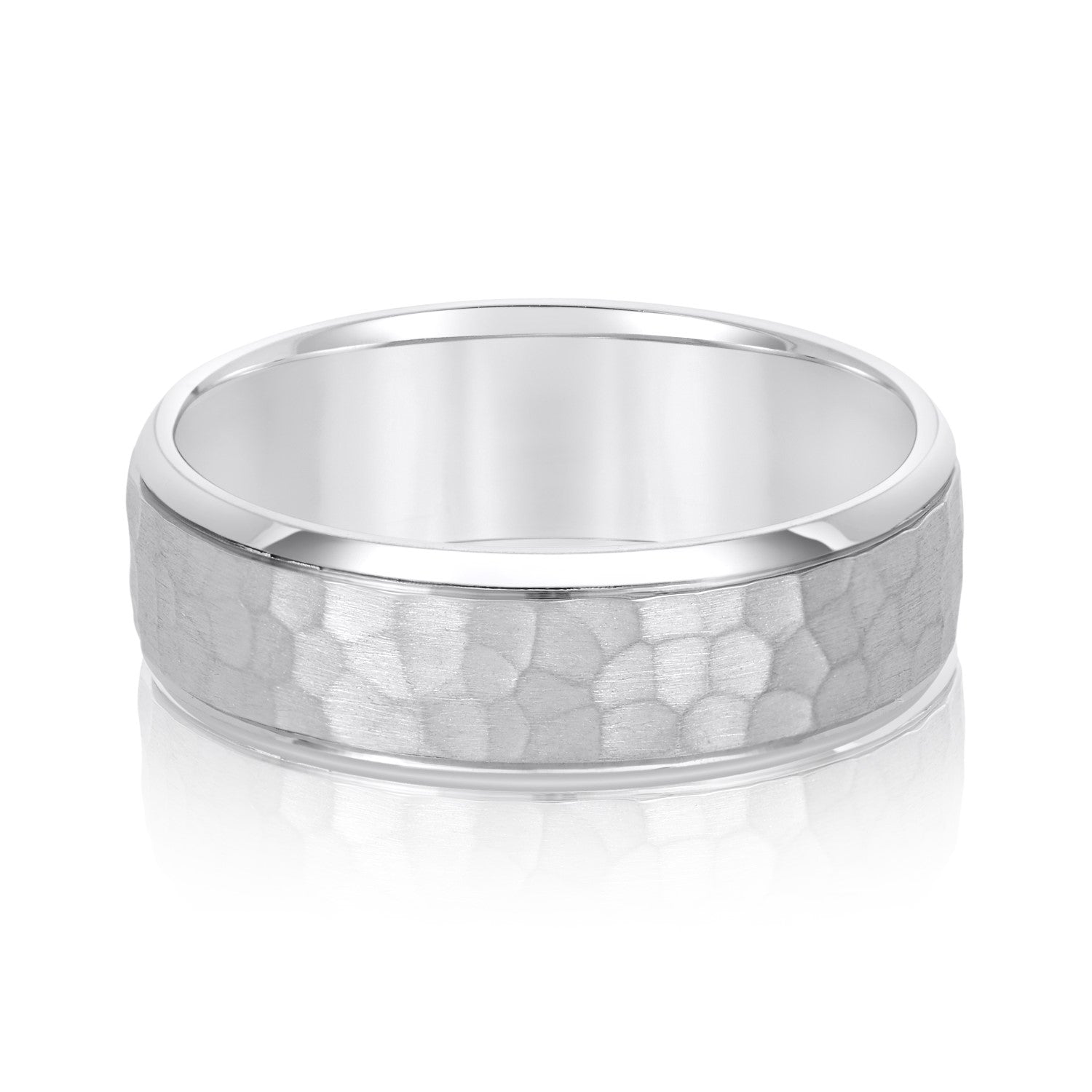 Lightweight 8 Millimeter Men's Wedding Band Ring in Polished Finish
