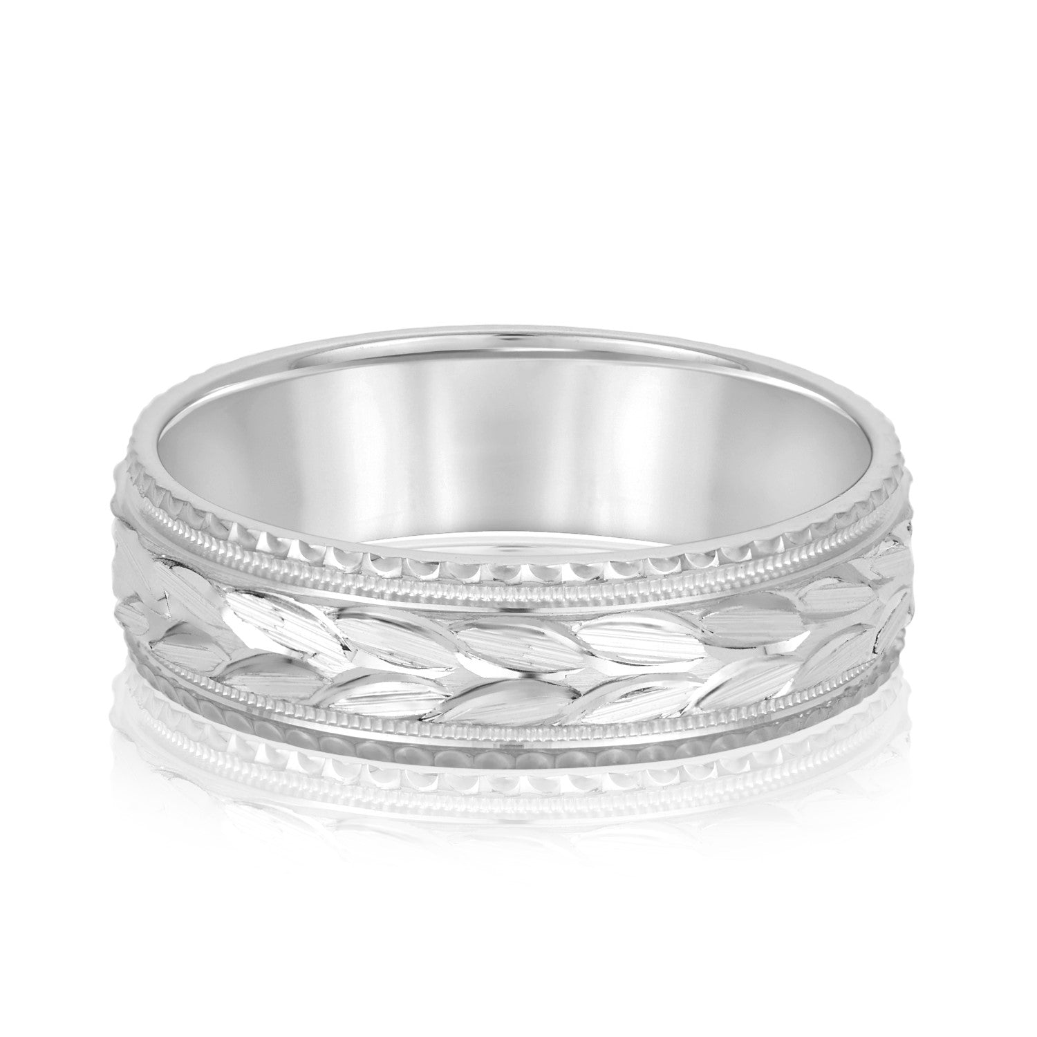 Classic 8 Millimeter Men's Wedding Band in Polished Finish - Comfort Fit Design