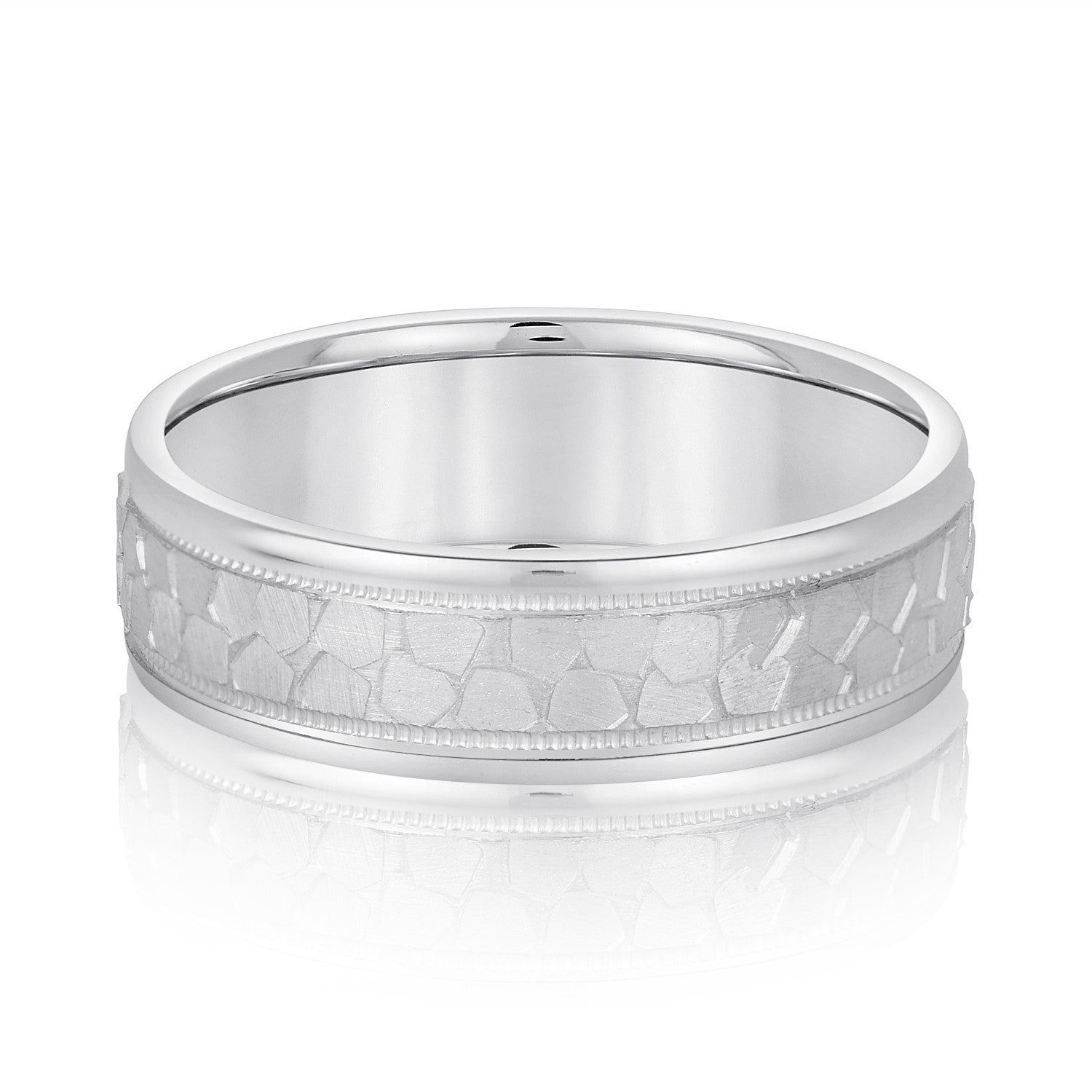 Classic 8 Millimeter Wide Men's Wedding Band in Polished Finish